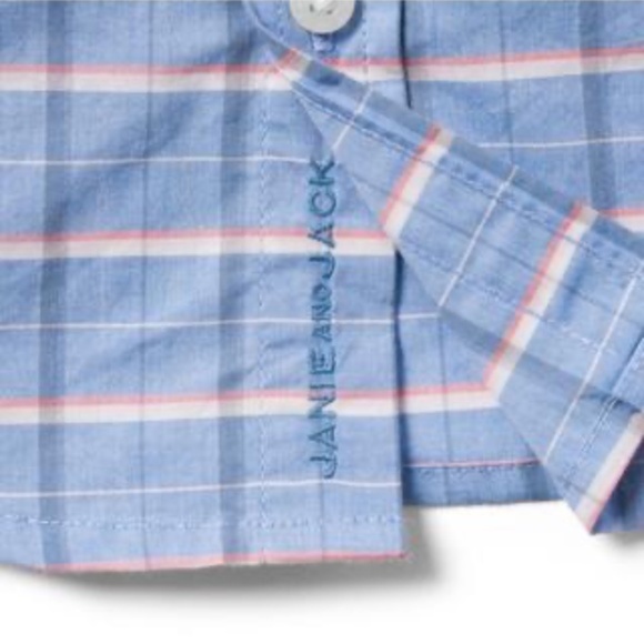 Janie and Jack Baby Boy Plaid Button Down Shirt (18-24M) - Picture 3 of 7